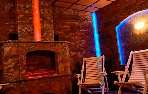 Спелеокамера из пилёного и прессованного сильвинита (Санаторий Южный хк Металлург, г.Магнитогорск)